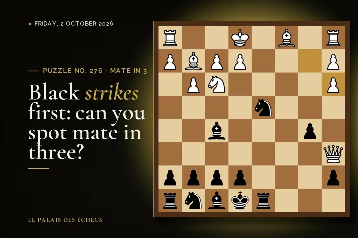 Position of chess puzzle No. 276: Black to play and mate in 3