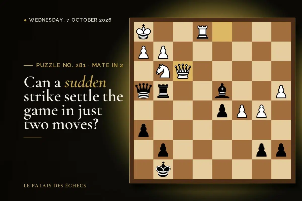 Position of chess puzzle No. 281: Black to play and mate in 2