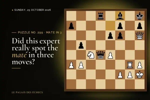 Position of chess puzzle No. 299: White to play and mate in 3