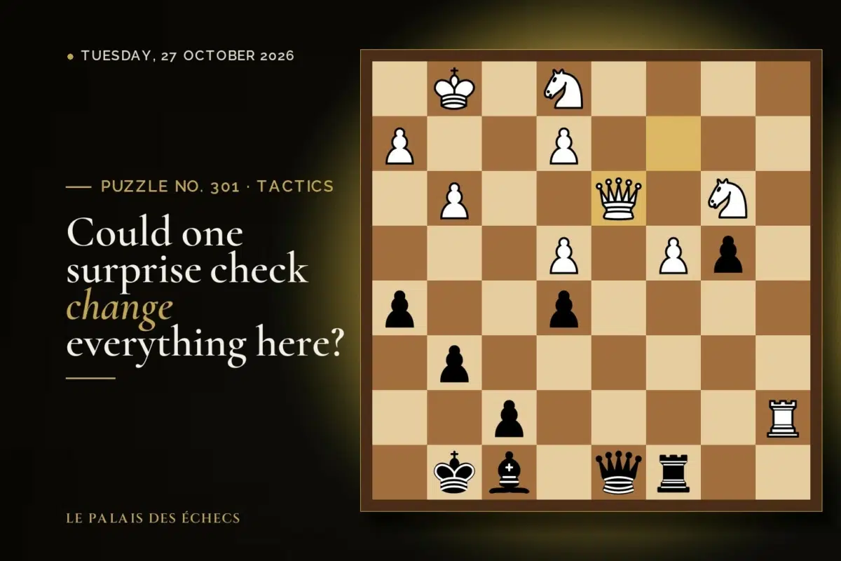 Position of chess puzzle No. 301: Black to play and win material