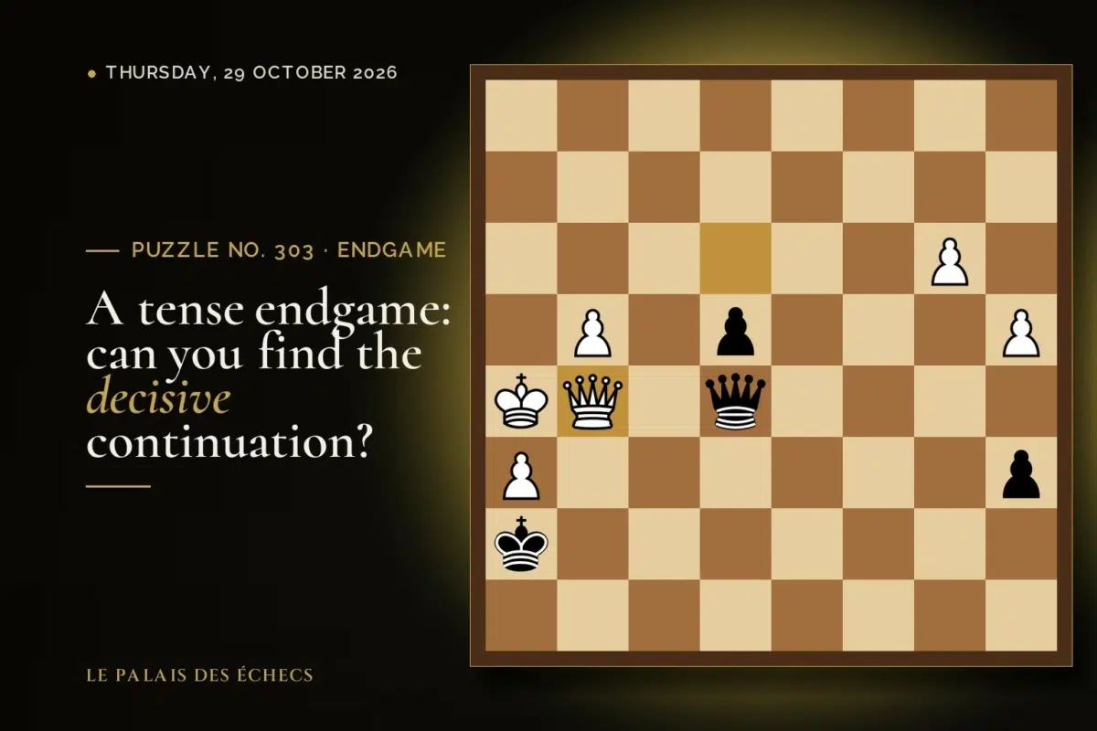 Position of chess puzzle No. 303: Black to play and win