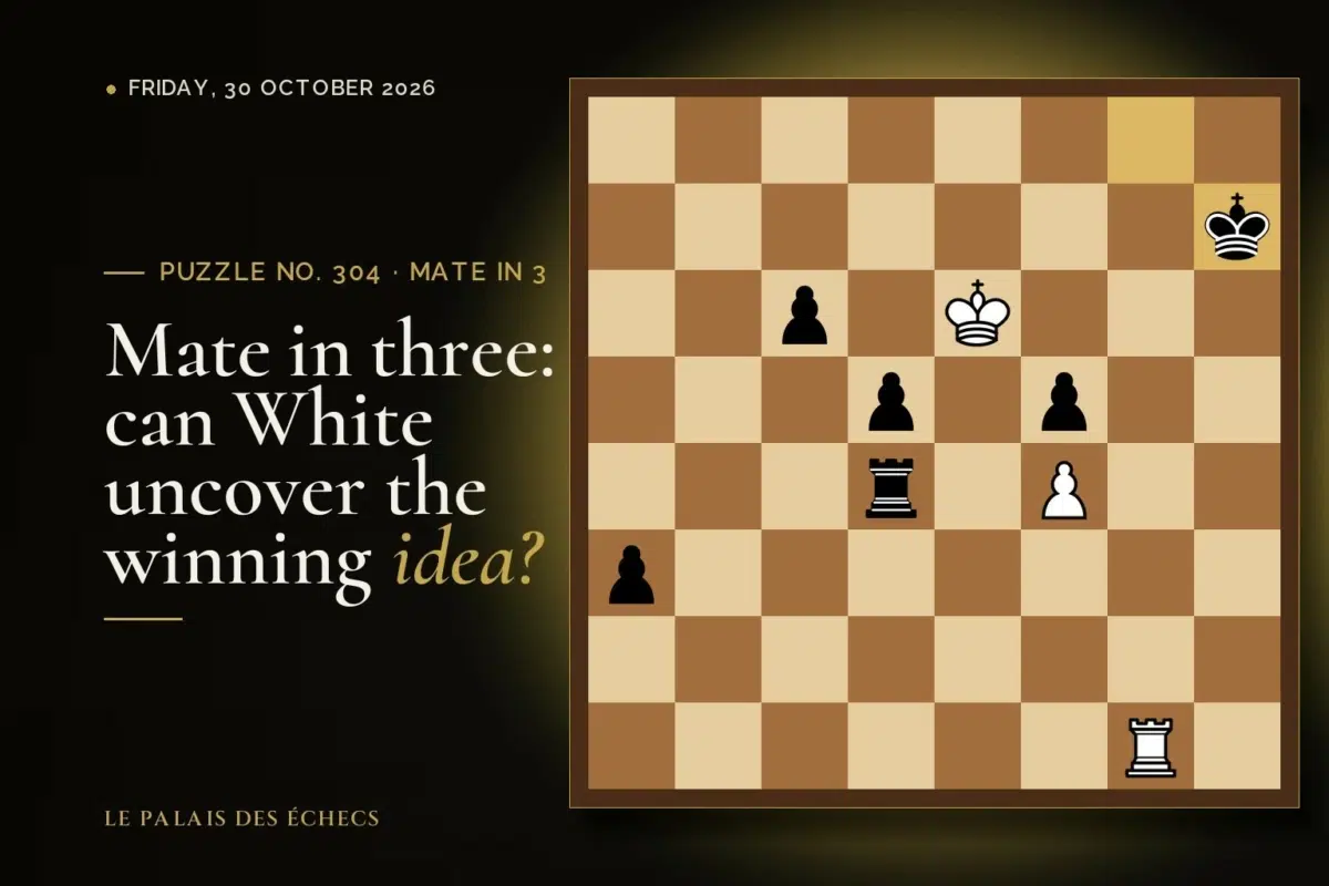 Position of chess puzzle No. 304: White to play and mate in 3