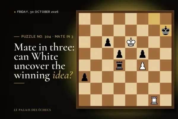 Position of chess puzzle No. 304: White to play and mate in 3